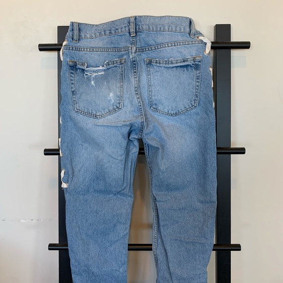 Zara Lace Up Side Straight Leg Jean - Picture 5 of 5